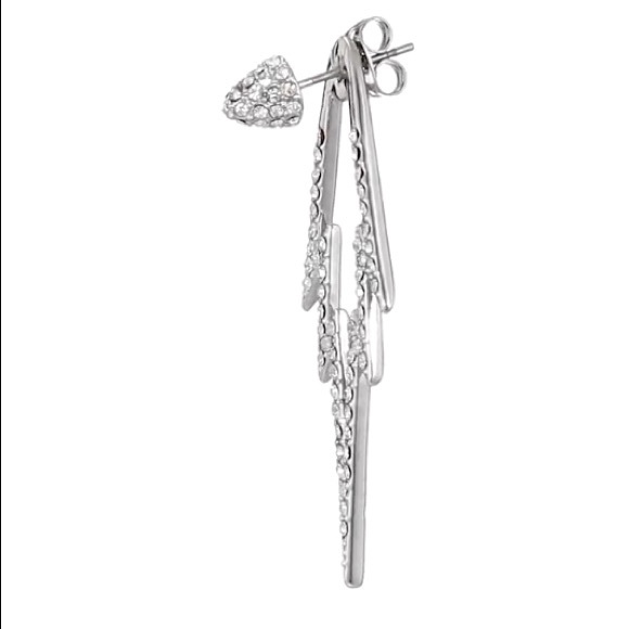 cc skye // rhodium plated pavé ear jackets - Picture 6 of 6